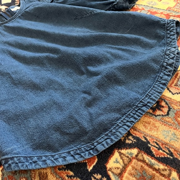 Joie two piece set denim jogger pants puff sleeve top chambray Canadian tuxedo S - Picture 6 of 15